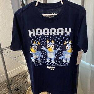 Bluey Kids' Navy Blue Hooray T-Shirt